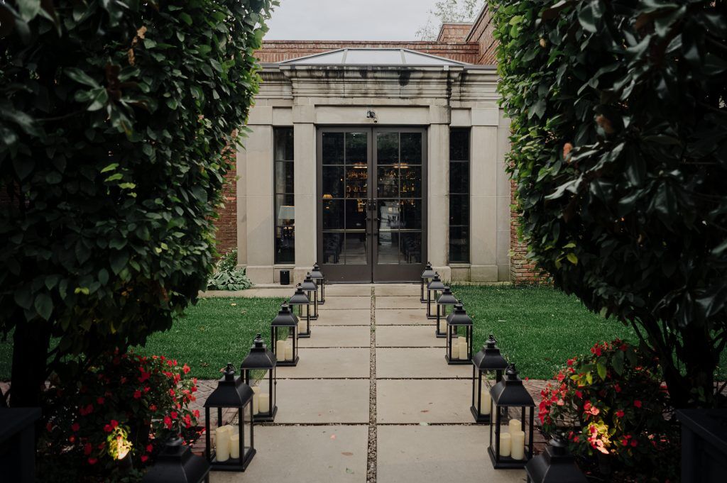 entrance to best garden wedding venue the Apiary in Lexington, Kentucky