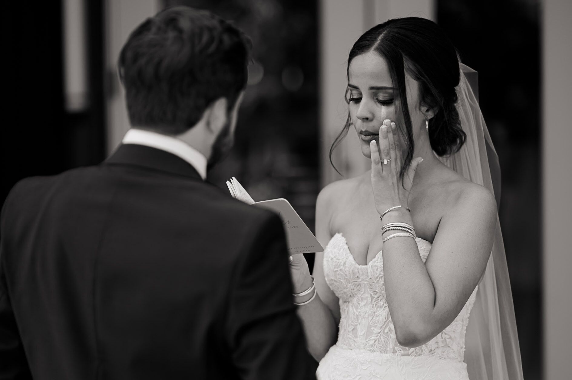 a couple shares a moment at their First Look Locations in Louisville Kentucky